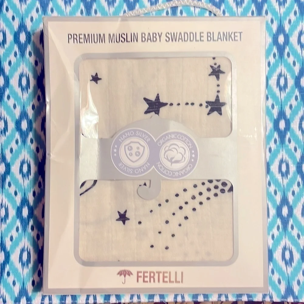 Brand New Premium Organic Cotton Muslin Swaddle Blanket Newborn Baby Receiving